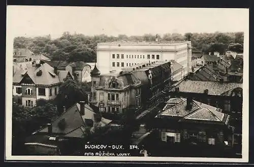 AK Dux, Teilansicht aus der Vogelschau