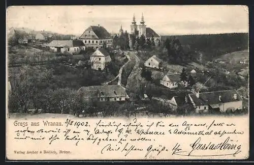 AK Wranau, Ortsansicht aus der Vogelschau