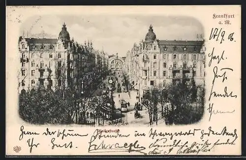 AK Frankfurt a. M., Strassenbahn in der Kaiserstrasse