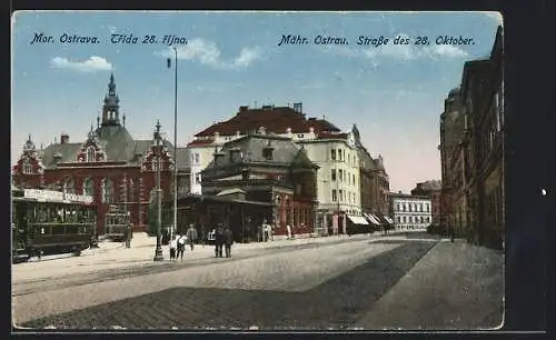 AK Mor. Ostrava, Trida 28. rijna, Strassenbahn