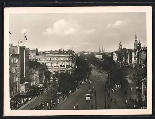 AK Hamburg, Reeperbahn, Strassenbahn