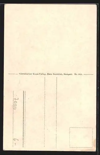 AK Stuttgart, Tagblatt-Turmhaus, Strassenbahn