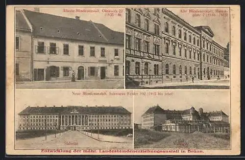 AK Brünn, Entwicklung der mähr. Landesblindenerziehunganstalt 1835 bis 1915