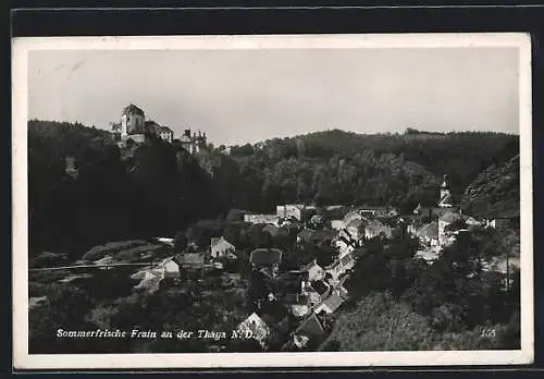 AK Frain an der Thaya, Blick über die Dächer