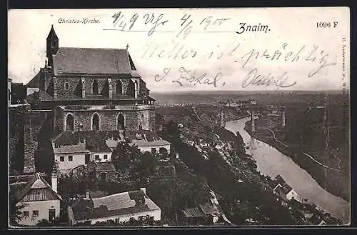 AK Znaim, Blick auf Wenzelkapelle