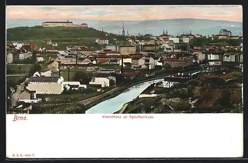 AK Brünn / Brno, Panorama mit Spielberg