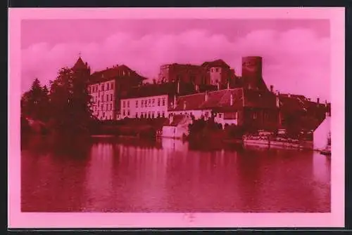 AK Neuhaus /Böhmen, Blick auf die Feste