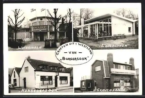 AK Westerland, Café De Rusthoek, Theeschenkerij Ockenburg, Café Bij`T Hof, Café Caentraal