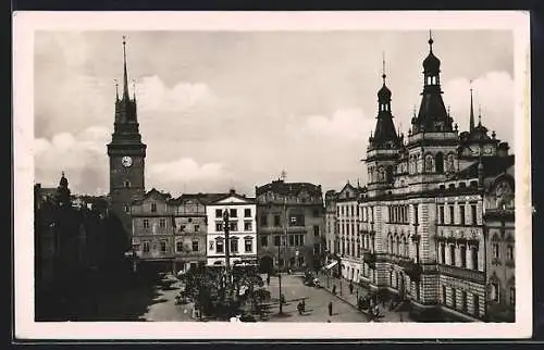 AK Pardubice, Strassenpartie an der Kirche