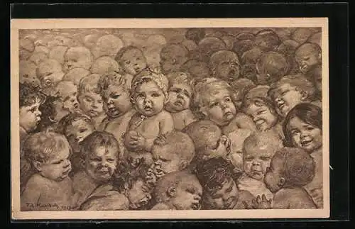 Künstler-AK sign.: F.A. von Kaulbach, Deutschlands Zukunft