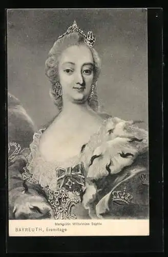 AK Markgräfin Wilhelmine Sophie, Eremitage Bayreuth