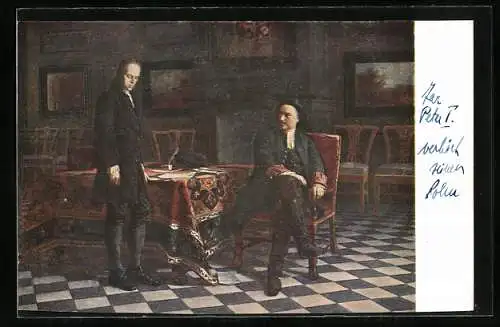 Künstler-AK Pierre I von Russland, interrogeant son fils