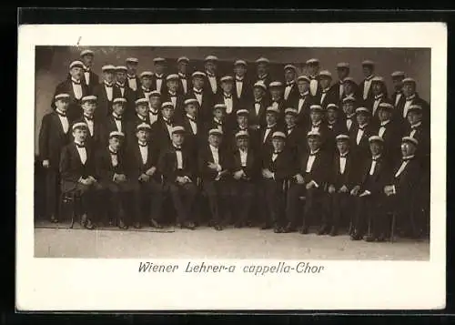 AK Wiener Lehrer-a cappella-Chor in einheitlichen schwarzen Anzügen