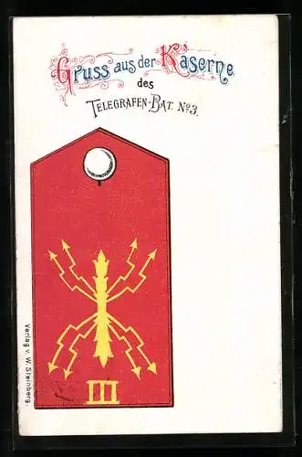 AK Telegrafen-Bat. Regiment Nr. 3