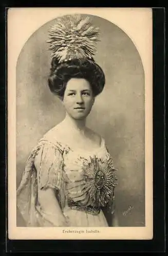 AK Portrait Erzherzogin Isabella von Österreich