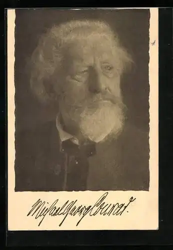 AK Dichter Michael Georg Conrad im Anzug