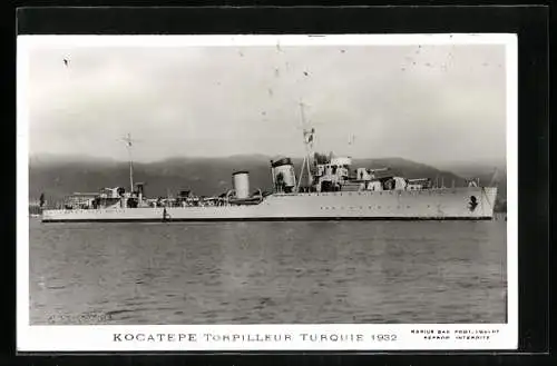 AK Torpilleur Turquie 1932, Türkisches Torpedoboot
