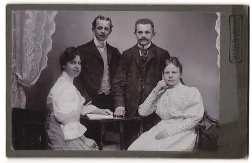 Fotografie Ludwig Steikowsky, Chemnitz, Apollostr. 10, Max und Mima Bäder mit einem befreundeten Paar