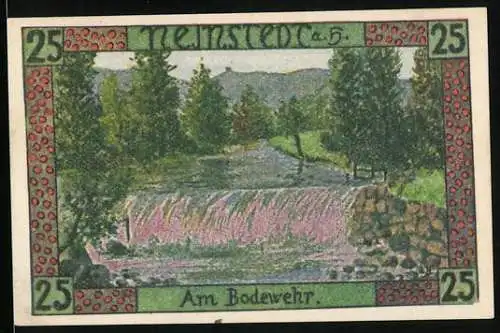 Notgeld Neinstedt a. H. 1921, 25 Pfennig, Am Bodewehr