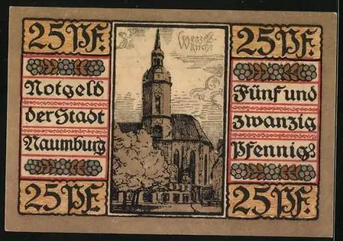 Notgeld Naumburg a. Saale 1920, 25 Pfennig, Die Wenzelskirche