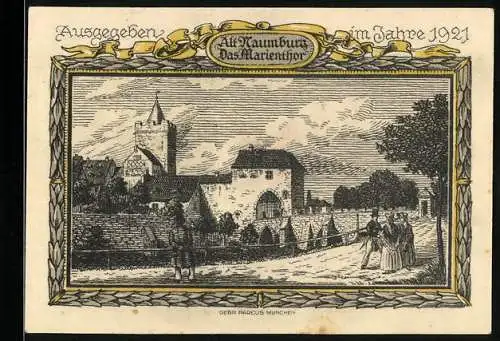 Notgeld Naumburg a. Saale 1921, 75 Pfennig, Das Marienthor