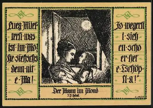 Notgeld Schopfheim 1921, 50 Pfennig, Der Mann im Mond