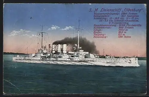 AK SM Linienschiff Oldenburg
