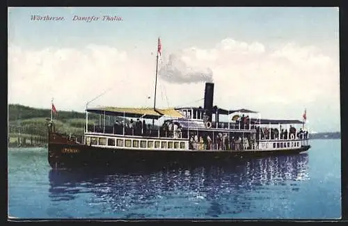 AK Salondampfer Thalia auf dem Wörthersee