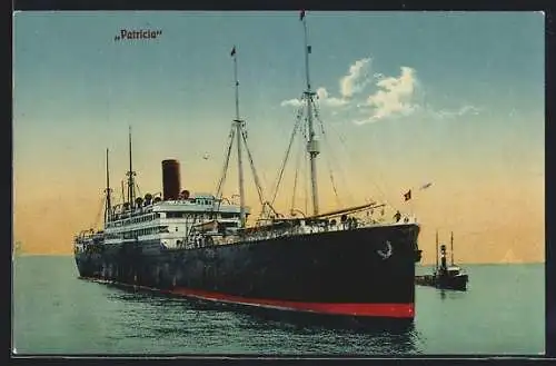 AK Passagierschiff Patricia in langsamer Fahrt