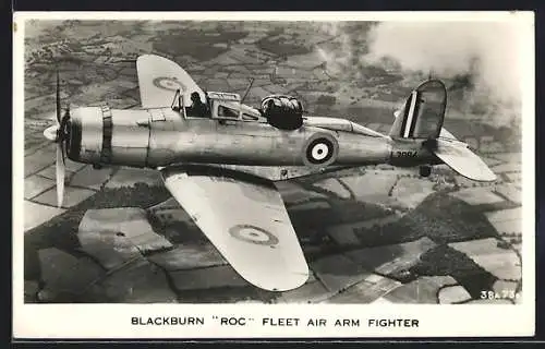 AK Valentine`s Aircraft Recognition Cards, Blackburn Roc I, RAF-Kampfflugzeug