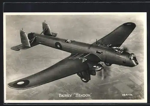 AK Fairey Hendon, RAF-Kampfflugzeug
