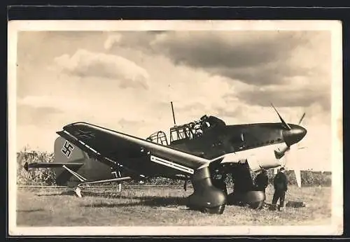 AK Flugzeug Junkers Ju 87 der Luftwaffe