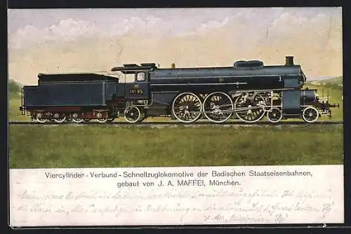 AK Schnellzuglokomotive der Badischen Staatseisenbahnen