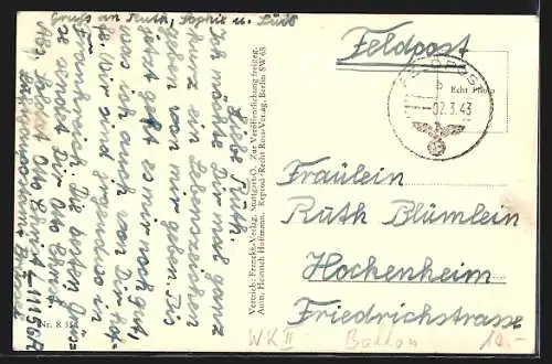 AK Unsere Luftwaffe, Fesselballon vor dem Start