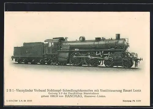 AK Schnellzuglokomotive der Preussischen Staatsbahnen