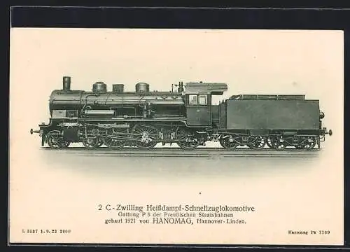 AK 2C - Zwilling Heissdampf - Schnellzuglokomotive, Gattung P8 der Preussischen Staatsbahnen