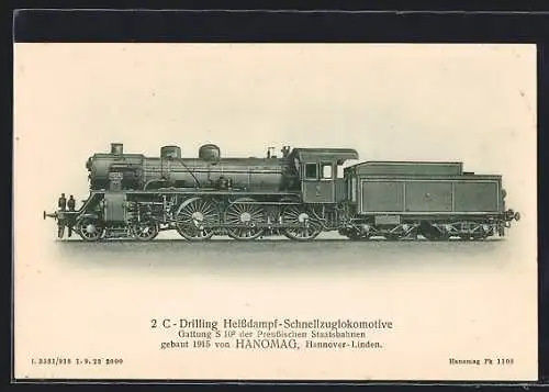 AK Schnellzuglokomotive der Preussischen Staatsbahnen