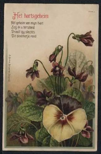 AK Blume birgt Liebessprüche, Le secret du coeur, Blumensprache