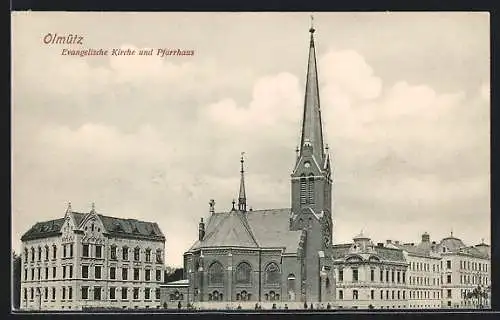 AK Olmütz, Evangelische Kirche und Pfarrhaus