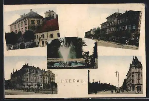 AK Prerau, K. k. Bezirksgericht, Gymnasium, Beamtenhäuser