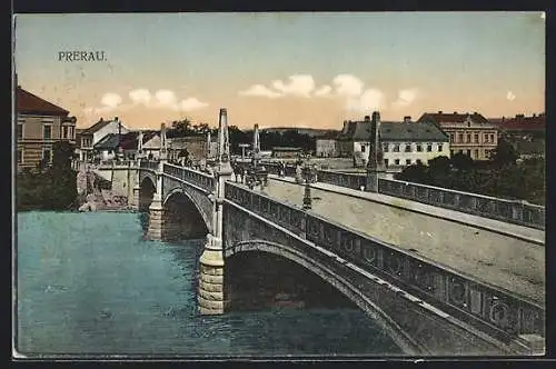 AK Prerau, Blick zur Brücke