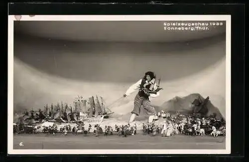 AK Sonneberg / Thür., Spielzeugschau 1933, Szene aus Gullivers Reisen