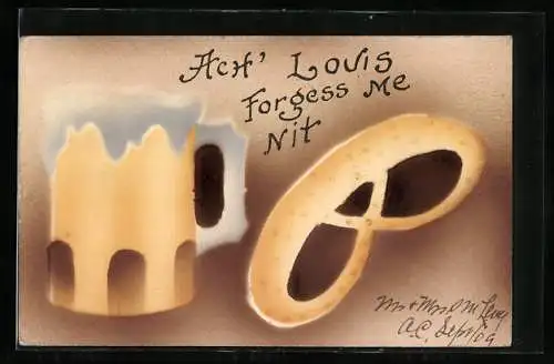 AK Bierkrug und eine Brezel, Rezept