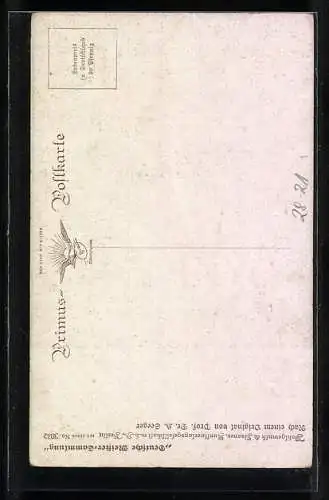 AK Rotkäppchen pflückt Blumen auf der Wiese, Märchen