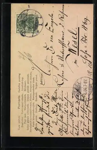 AK Alte Frau mahlt Kaffee in einer Kaffeemühle