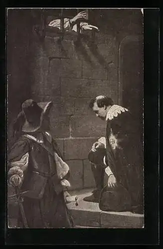 Künstler-AK London, Tower of London, Bloody Tower, Thomas Wentworth, Earl of Strafford, was committed to the Tower...