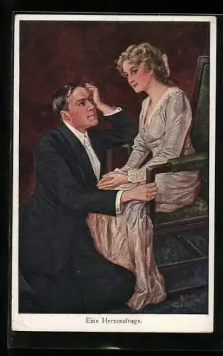 Künstler-AK Ruab Gnischaf: Eine Herzensfrage, Liebespaar