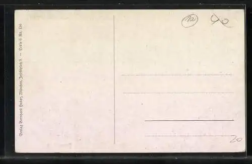 Künstler-AK Hans Huber-Sulzemoos: Freundschaft, Mädchen in blau