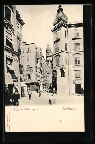 AK Innsbruck, Ecke der Riebachgasse