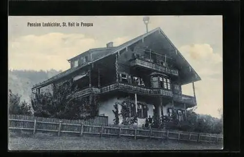 AK St. Veit i. Pongau, Blick auf die Pension Laubichler